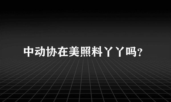 中动协在美照料丫丫吗？