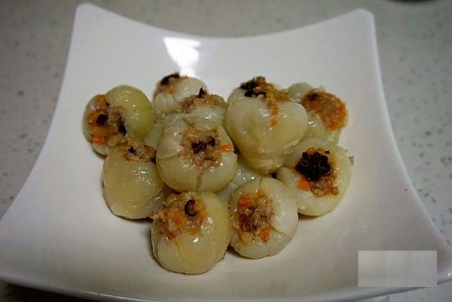 荔枝塞肉怎么做