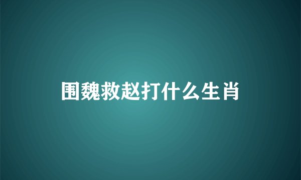 围魏救赵打什么生肖