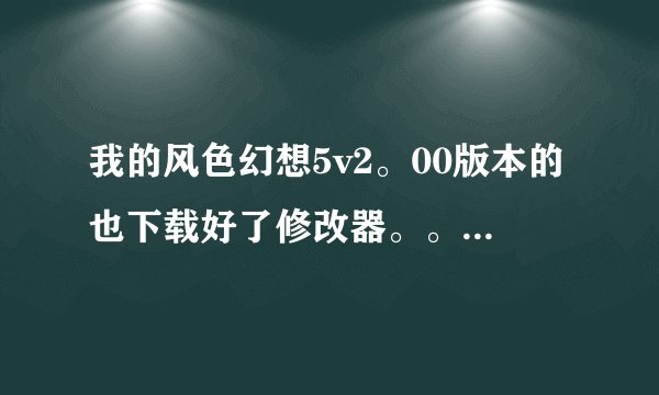 我的风色幻想5v2。00版本的也下载好了修改器。。但不知道怎么用有人说先选择队伍但是却是这样的求教啊！