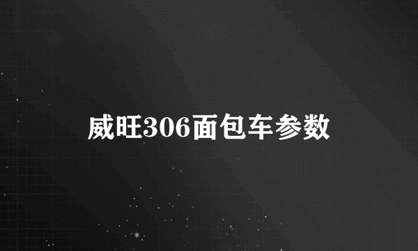 威旺306面包车参数