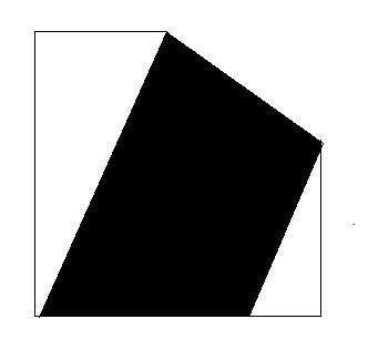 一个正方形，去掉一角，用一条直线分为=个三角形。用什么方法解决？