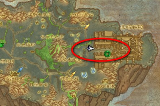 魔兽世界黑暗神殿入口和集合石在哪 具体点