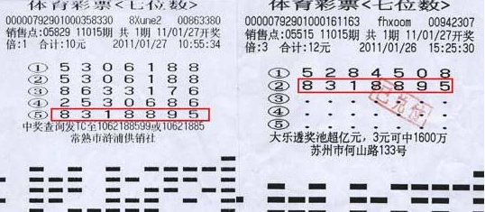 七位数如何才算中奖