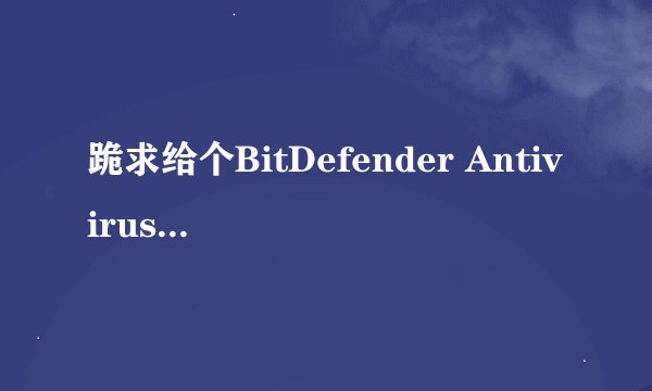 跪求给个BitDefender Antivirus 2009 密钥