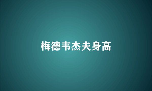梅德韦杰夫身高