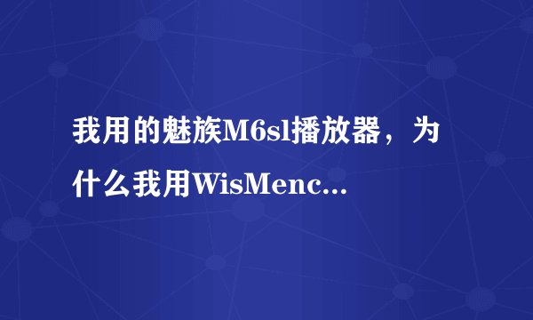 我用的魅族M6sl播放器，为什么我用WisMencoder_1.99转换的视频在播放器上播放不出来？？？