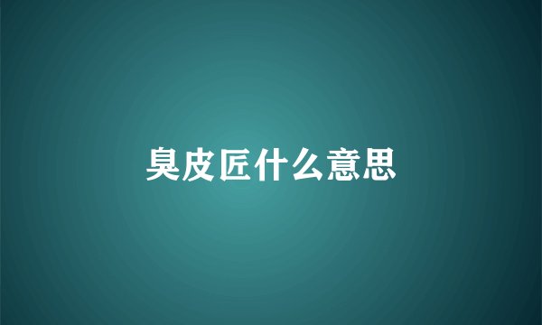 臭皮匠什么意思