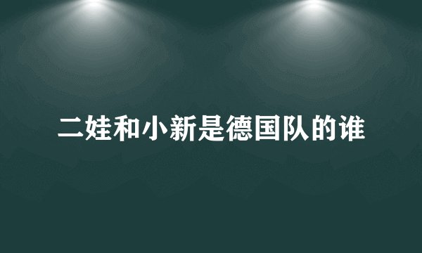 二娃和小新是德国队的谁