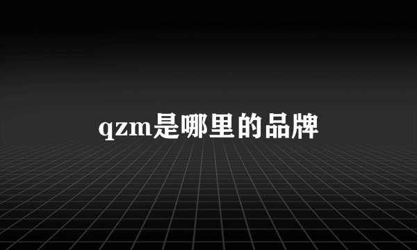 qzm是哪里的品牌
