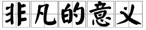 “非凡的意义”指的是什么？