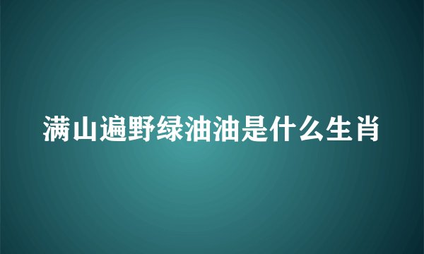满山遍野绿油油是什么生肖