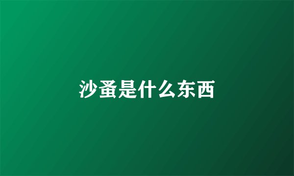 沙蚤是什么东西