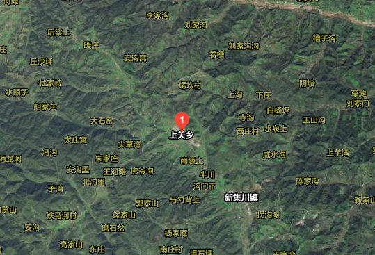 华亭县上关镇卫星地图