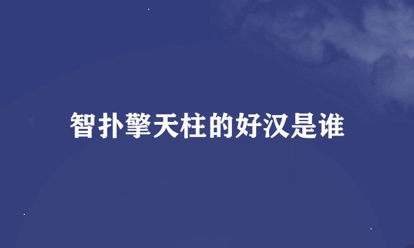 智扑擎天柱的好汉是谁