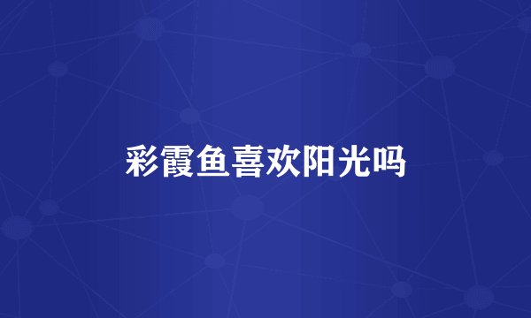 彩霞鱼喜欢阳光吗