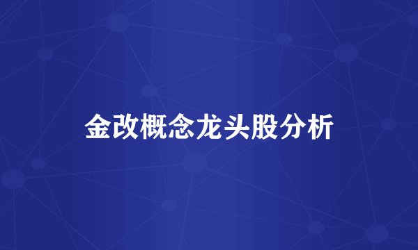 金改概念龙头股分析