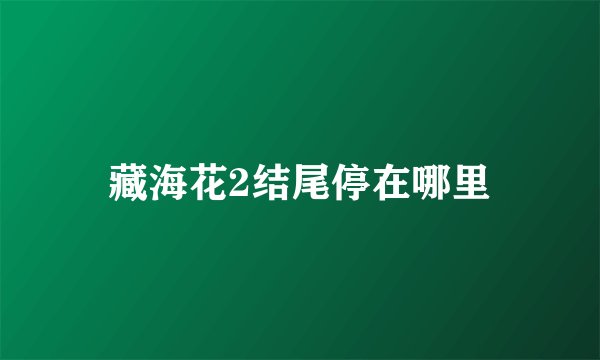 藏海花2结尾停在哪里