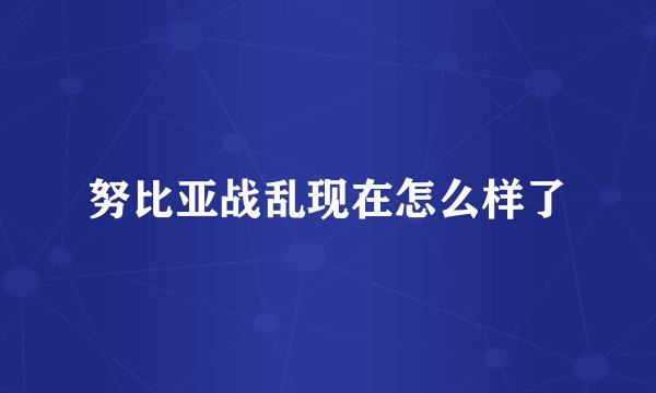 努比亚战乱现在怎么样了