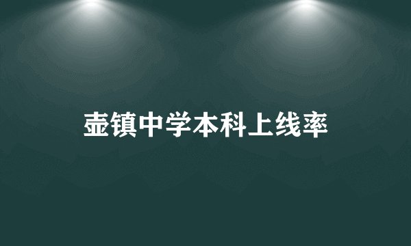 壶镇中学本科上线率