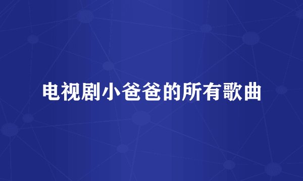 电视剧小爸爸的所有歌曲