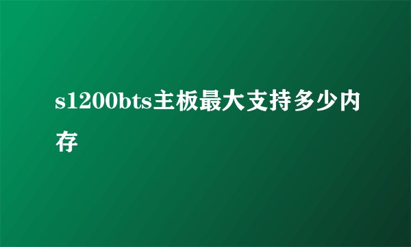 s1200bts主板最大支持多少内存