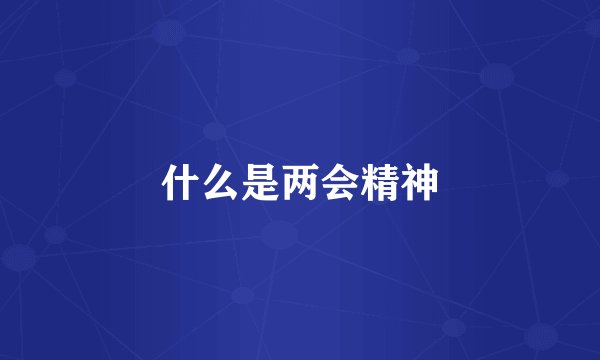 什么是两会精神