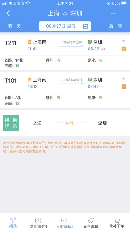 上海到深圳的火车卧铺票多少一张？