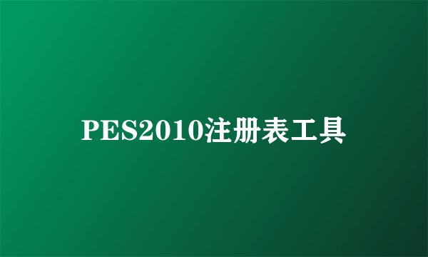 PES2010注册表工具