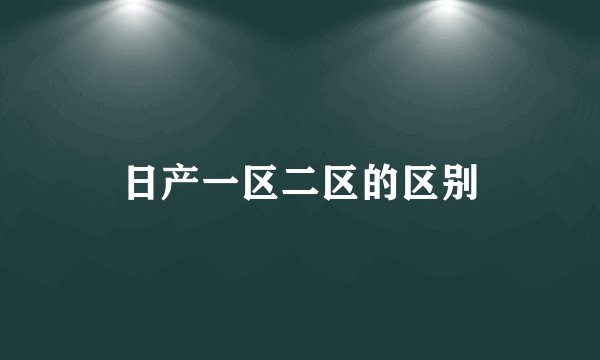 日产一区二区的区别