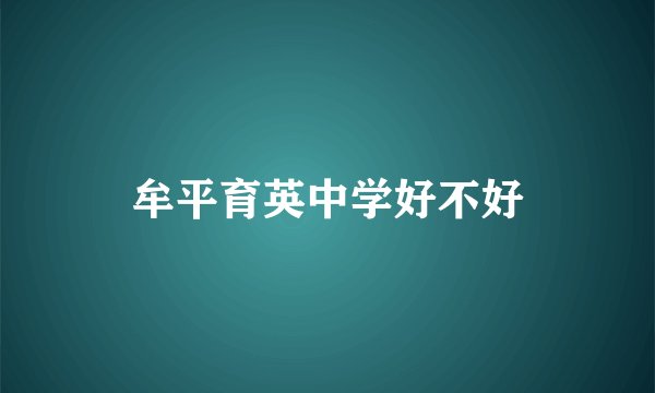 牟平育英中学好不好