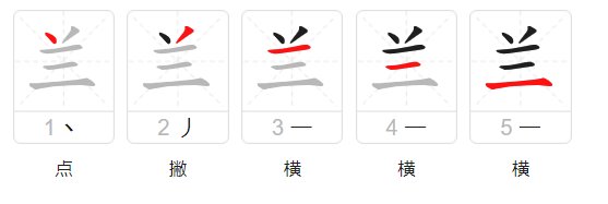 兰组词二年级上册