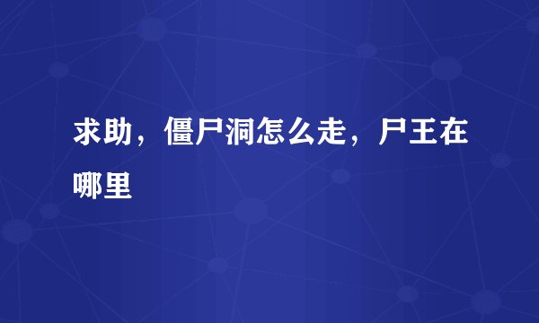 求助，僵尸洞怎么走，尸王在哪里