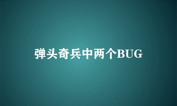 弹头奇兵中两个BUG