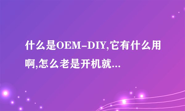什么是OEM-DIY,它有什么用啊,怎么老是开机就要安装?