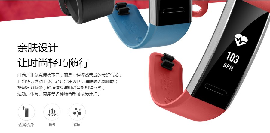 华为手环B2的产品功能
