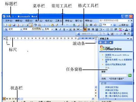 有个问题 请举例说明什么是WORD或者EXCEL中的菜单栏 任务栏 工具栏 标题栏 控制菜单栏