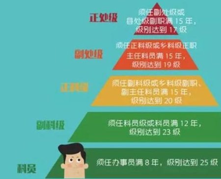 从中央到地方职务级别一共有多少级？分别是什么？