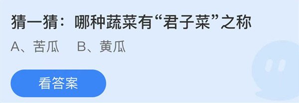 哪种蔬菜有君子菜之称