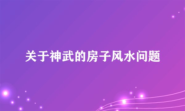 关于神武的房子风水问题