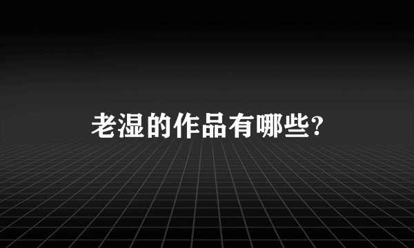 老湿的作品有哪些?