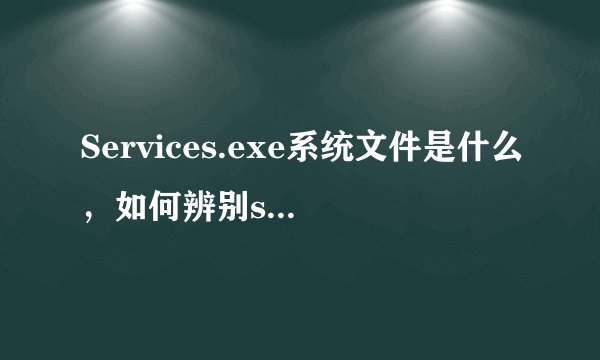 Services.exe系统文件是什么，如何辨别services.exe是否为病毒？