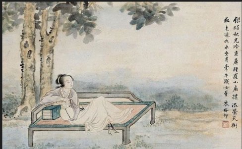 卧看牵牛织女星全诗