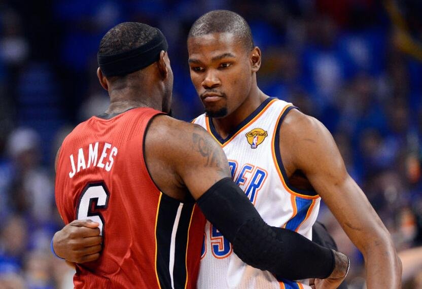 12年总决赛威少场均27分6板6助，队友杜兰特和哈登什么数据？