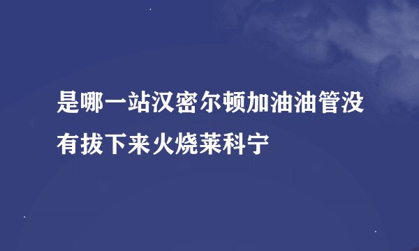 是哪一站汉密尔顿加油油管没有拔下来火烧莱科宁
