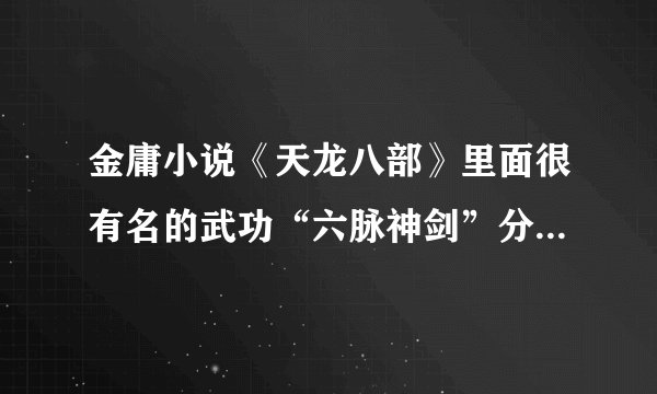金庸小说《天龙八部》里面很有名的武功“六脉神剑”分别是哪六剑？
