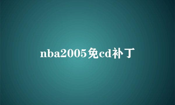 nba2005免cd补丁