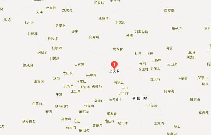 华亭县上关镇卫星地图