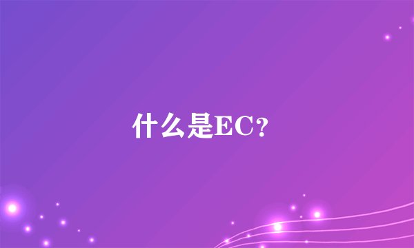 什么是EC？