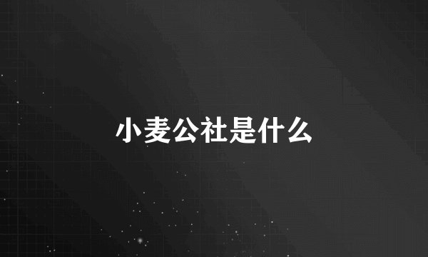 小麦公社是什么
